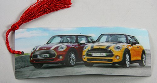 2 Bookmarks - 3D Lenticular - AUTOS - Vintage Chevy and Mini Coopers with Tassles