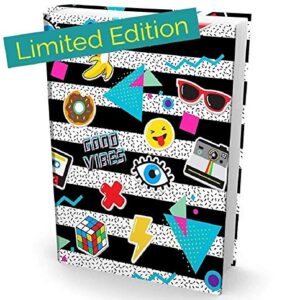 Book Sox - 6 Jumbo Prints Stretchable Book Covers with 2 Limited Editions: Unicorn and Retro and Bonus Package of Mechanical Color Pencils