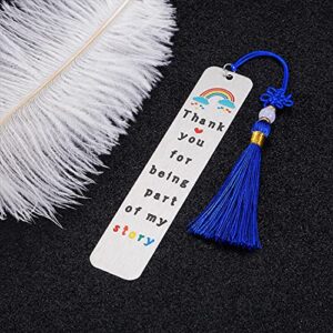 Thank You Gift Bookmark for Women Men Teacher Coworker Employee Appreciation Gift for Book Lover Colleague Birthday Graduation Christmas Metal Bookmark for Boys Girls Friends
