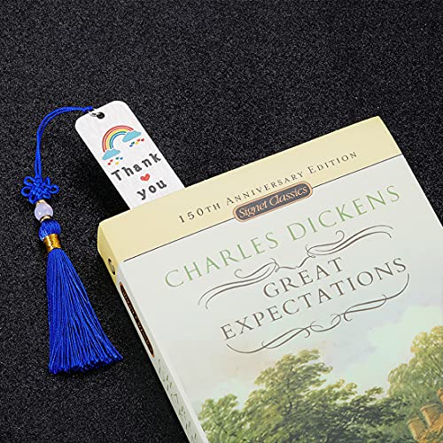 Thank You Gift Bookmark for Women Men Teacher Coworker Employee Appreciation Gift for Book Lover Colleague Birthday Graduation Christmas Metal Bookmark for Boys Girls Friends