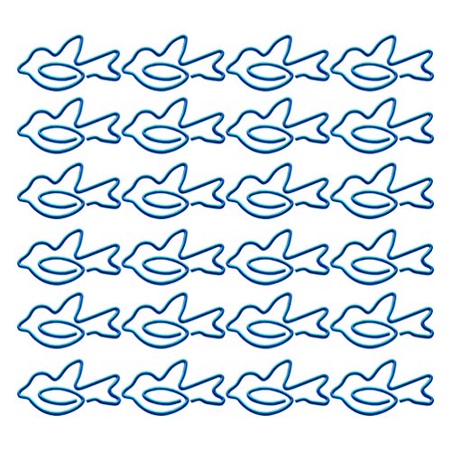 Kisangel 100Pcs Bird Shaped Paper Clips Bookmark Clip Decorative Binder Clips for Office School Document Organizing (Blue)