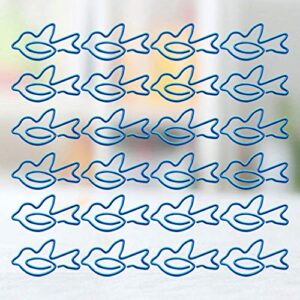 Kisangel 100Pcs Bird Shaped Paper Clips Bookmark Clip Decorative Binder Clips for Office School Document Organizing (Blue)