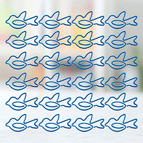 Kisangel 100Pcs Bird Shaped Paper Clips Bookmark Clip Decorative Binder Clips for Office School Document Organizing (Blue)