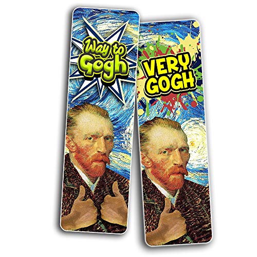 Van Gogh Bookmarks Cards Series 3 (12-Pack) – Cool Funny Silly Bookmarker Set – Stocking Stuffers Gift Ideas for Adults Men Women