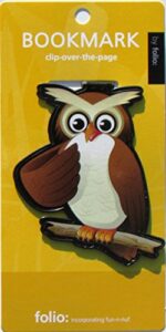 owl bookmarks (clip-over-the-page) set of 2 – assorted colors