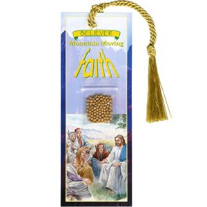 mustard seed bookmark with tassel christian set of 6