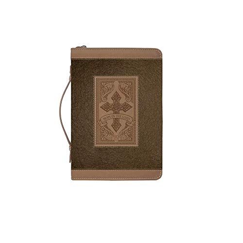 Divinity 28334 Divine Details 2020 Hope in The Lord Cross Brown Bible Cover, Medium, 9-inch Height