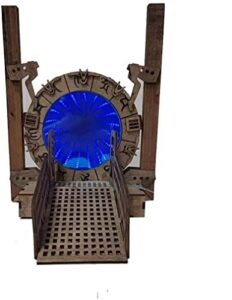 stargate bookend – two-way stargate, led light up portal anime book ends to hold books for shelves decorative, creative vintage book holders for home office desk