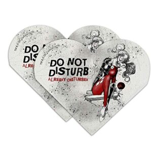 harley quinn already disturbed heart faux leather bookmark – set of 2