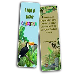 Christian Bookmarks for Kids - Identity in Christ (60 Pack) - Perfect Gift Away for Sunday School and Ministries - VBS Sunday School Easter Baptism Thanksgiving Christmas Rewards Encouragement