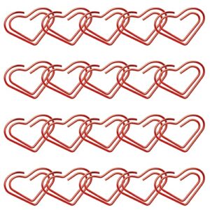 heart shaped paperclip hscgin 20pcs red heart shape paper clips funny cute paperclips book marks planner clips for fun office supplies school gifts wedding decoration heart bookmarks
