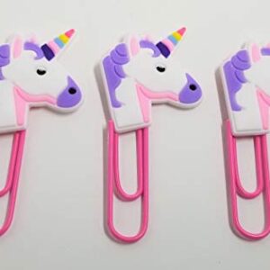 Set of 12 Unicorn Paperclips or Bookmarkers