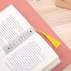 6 Pieces Teacher Metal Bookmark Teachers Appreciation 2022 Graduation Present Teacher Present for Student Teacher (Silver)