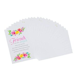 friends are like angels floral pink 3 x 2 mini cardstock bookmarks pack of 24