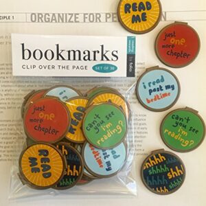 "Clip Over The Page" Readers Quote Bookmarks - Set of 30 - Wordy Quotes Bulk Bookmarks for Kids Girls Boys Teens. Perfect for Gifts - Student Incentives – Birthday Party Favors – Reading Incentives