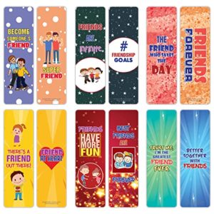 Creanoso Friends are Forever Bookmarks (5-Sets X 6 Cards) – Daily Inspirational Card Set – Interesting Book Page Clippers – Great Gifts for Adults and Professionals