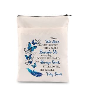 zuo bao memorial book pouch in memory of dad mom sympathy gift those we love don’t go away loss book sleeve for her(those we love don’t go away)