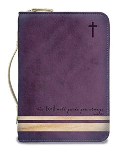 divinity 28380 purple with cream stripe bible cover, extra large