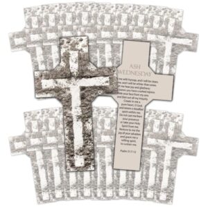 cross bookmarks with prayer on back, bulk religious card stock bible page tracker, ash wednesday bookmarks for classroom, pack of 100