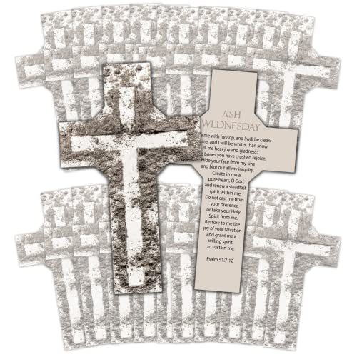 Cross Bookmarks with Prayer on Back, Bulk Religious Card Stock Bible Page Tracker, Ash Wednesday Bookmarks for Classroom, Pack of 100