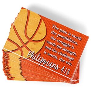 basketball orange 3 x 2 cardstock keepsake itty bitty bookmarks pack of 24