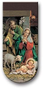magnetic folding nativity scene novena for christmas bible bookmark, 3 inch
