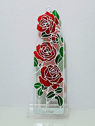 Stained-Glass Style Bookmark [SD] ( Rose )