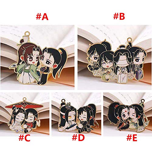 Mo Dao Zu Shi Bookmark Classical Vintage Chinese Style Bookmark Anime Wei Wuxian LAN Wangji Metal Hollowing Bookmark Fans Gift