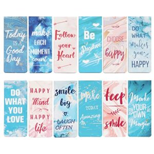 12 pieces inspirational magnetic bookmarks encouraging magnet page marker clips positive book markers for girls, women, teachers, students, readers and book lovers