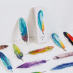 Feather Paper Bookmarks, 30 Pcs, Creative, Colorful, Reading Markers, Unique Gifts (White)