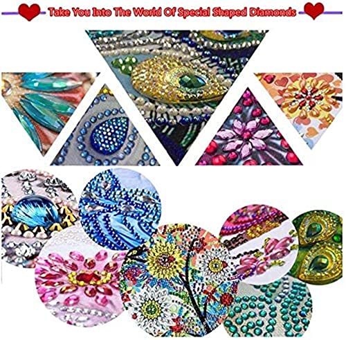 Datura Flower Diamond Painting Bookmark - pigpigboss 3 Pieces Bookmark with Diamond Leather Tassel Bookmark Diamond Dots Arts Crafts Kit for Adult Student Graduation Gift (21 x 6 cm)