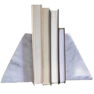 heavy marble bookends for shelves -book ends for office décor – book holders for shelves -book dividers for shelves