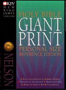 holy bible personal size giant print red letter edition nelson 334bg (nkjv)