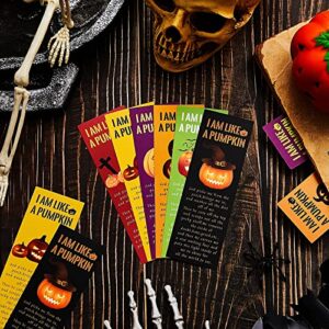 Halloween Bookmarks Pumpkin Bible Verses Bookmarks Christian Bookmarks Religious Book Markers for Women Girl Book Lovers Church Baptism Gifts Christian Gifts Halloween Bible Bookmark (60)