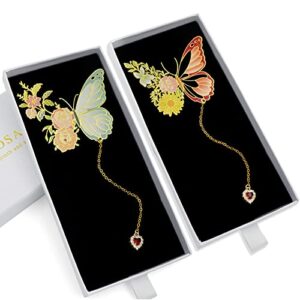 kizosa two beautiful metal butterfly bookmark bundle