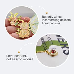 KIZOSA Two Beautiful Metal Butterfly Bookmark Bundle