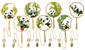 unique designed panda metal bookmarks specially good for gifts (set of 7)