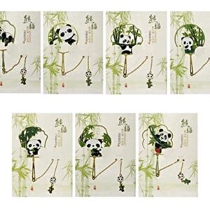 Unique Designed Panda Metal Bookmarks Specially Good for Gifts (Set of 7)