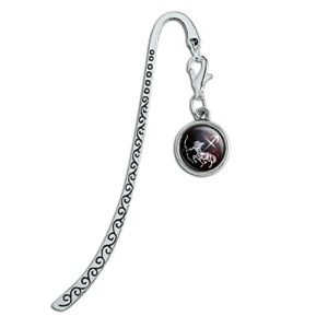 sagittarius archer zodiac sign horoscope in space metal bookmark page marker with charm