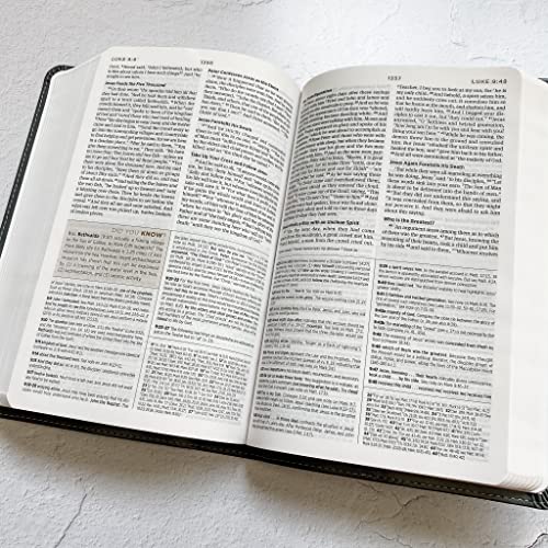 Hand Lettered and Laser Engraved ESV Bible, Student Study Bible with Gray Trutone Leather Cover, Personalized Gift, Custom Name Engraving Available