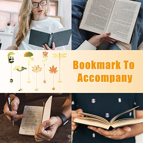 7pcs Metal Bookmarks, Gold Metal Bookmarks Colorful Hollow Leaf Bookmark and Animal Bookmark for Book Lovers, Writers, Readers, Teens, Adults