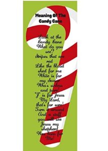 meaning of the candy cane christmas bookmarks for kids bulk (100 count)