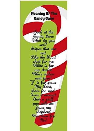 Meaning Of The Candy Cane Christmas Bookmarks For Kids Bulk (100 Count)