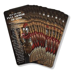 Full Armor of God Bronzed 7 x 2.5 Acrylic and Paper Keepsake Bookmarks Pack of 12