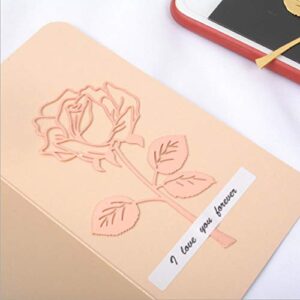 2 Pcs Metal Hollow Rose Bookmark Elegant Book Marks DIY Art Craft Gifts for Home Office School (Gold, Rose Gold)