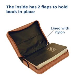 Personalized Medium Leatherette Book/Bible Cover with Handle and Zipper | Custom Book/Bible Cover | Personalized Laser Engraved