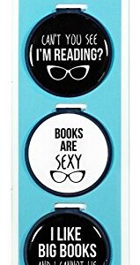 Just Clip it! Quote Bookmarks - (Set of 3 clip over the page markers) - Can't you see I'M READING, BOOKS are Sexy, I LIKE BIG BOOKS & I Cannot lie. Funny Bookmark Set of all ages.