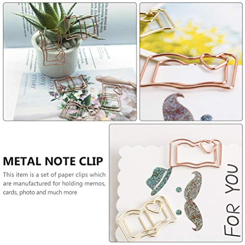 Paper Clips Bookmark 60pcs Metal Book Marks Book Shaped Paper Clip Journaling Paper Clips Paper Clamp Note Clips for Document Organizing Office Supplies