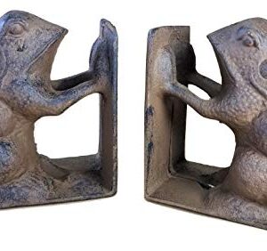 Frog Cast Iron Bookends Cute Heavy Almost 10 lbs