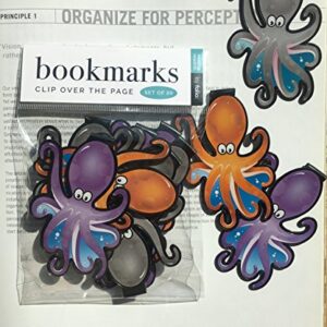 Octopus Bookmarks - (Set of 20 Book Markers) Bulk Animal Bookmarks Students, Kids, Teens, Girls & Boys. Ideal Reading incentives, Birthday Favors, Reading Awards Classroom Prizes!